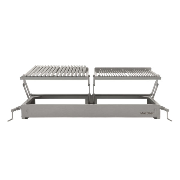 Parrilla Quincho Inoxidable Doble Alzador 1260