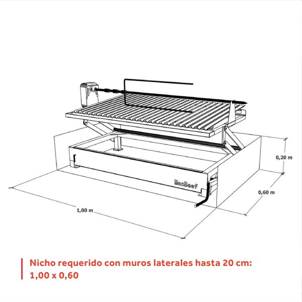 Parrilla Quincho Inoxidable MB-950 Full