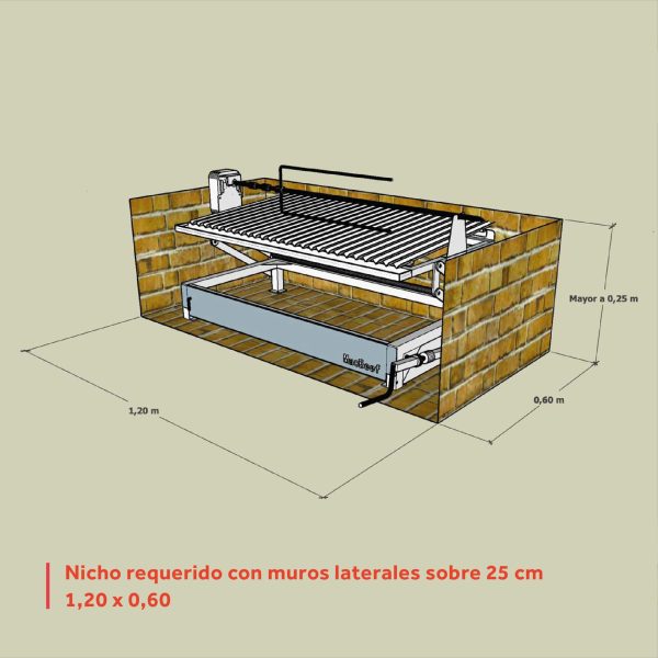 Parrilla Quincho Inoxidable MB-950 Full