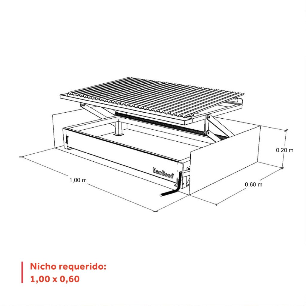 Detalles Parrilla Quincho Inoxidable MB-950 (V)