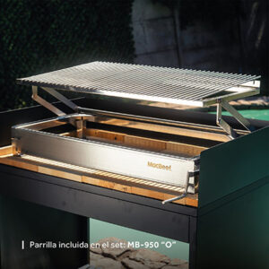 Set Parrilla + Carro Móvil Parrilla Quincho Inoxidable MB-950 (O)