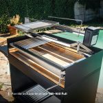 Set Parrilla + Carro Móvil Parrilla Quincho Inoxidable MB-950 Full
