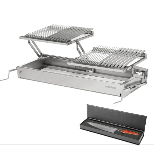 Pack parrilla doble alzador cuchillo