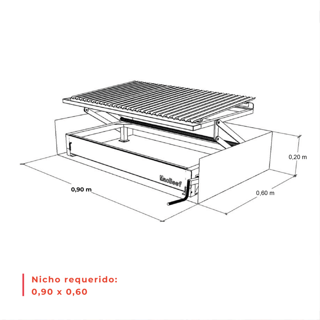 Detalles Parrilla Quincho Inoxidable MB-870 (V)