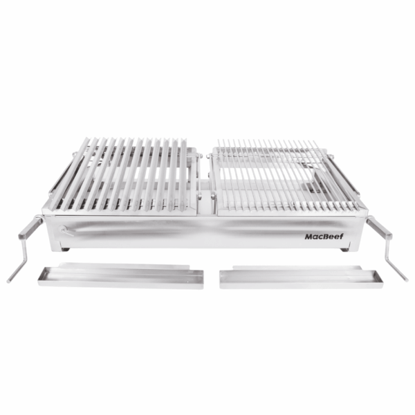 Parrilla Quincho Inoxidable MB-990 Doble Alzador